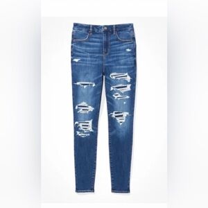 American Eagle Outfitters Ripped Blue Skinny Jeans